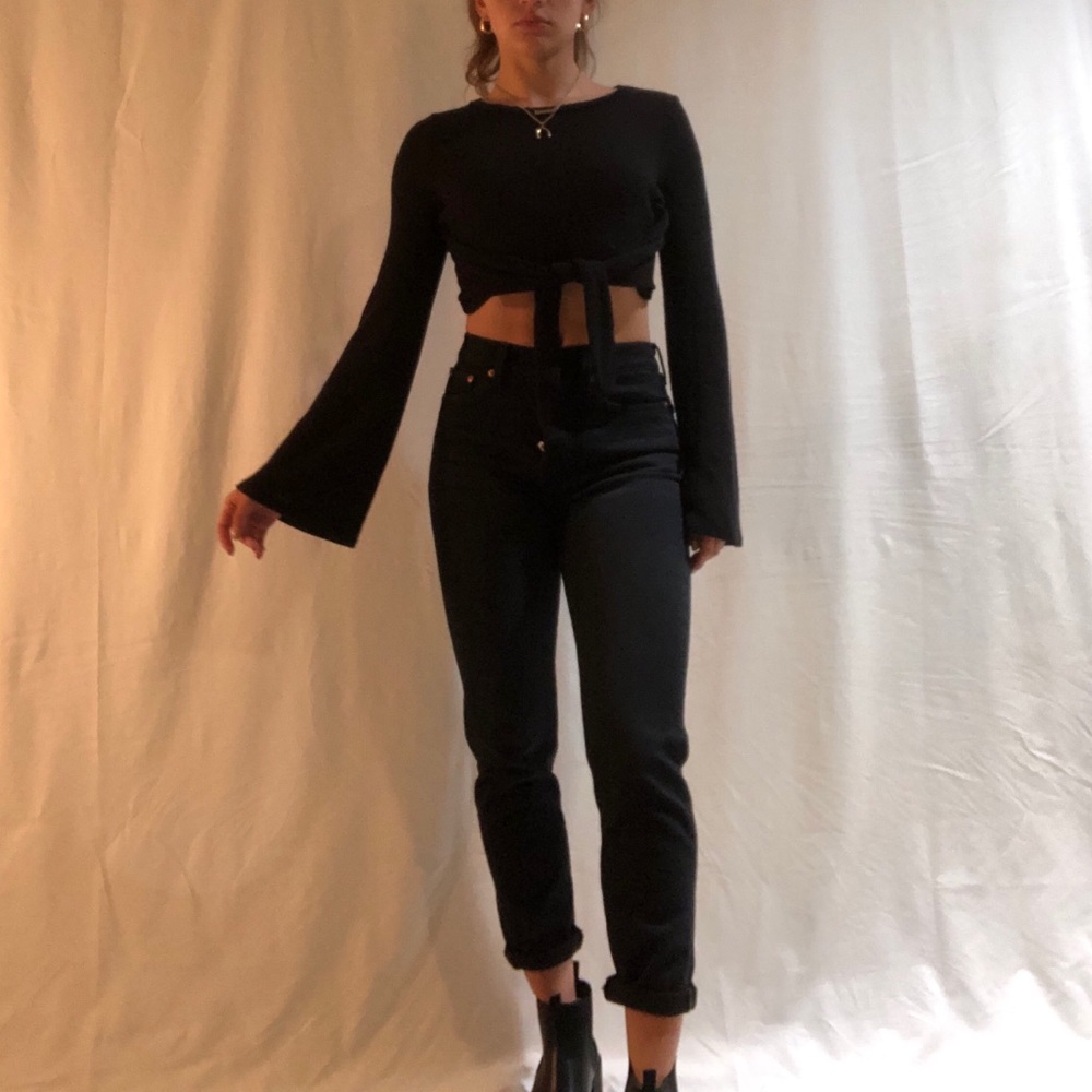 Black crop top